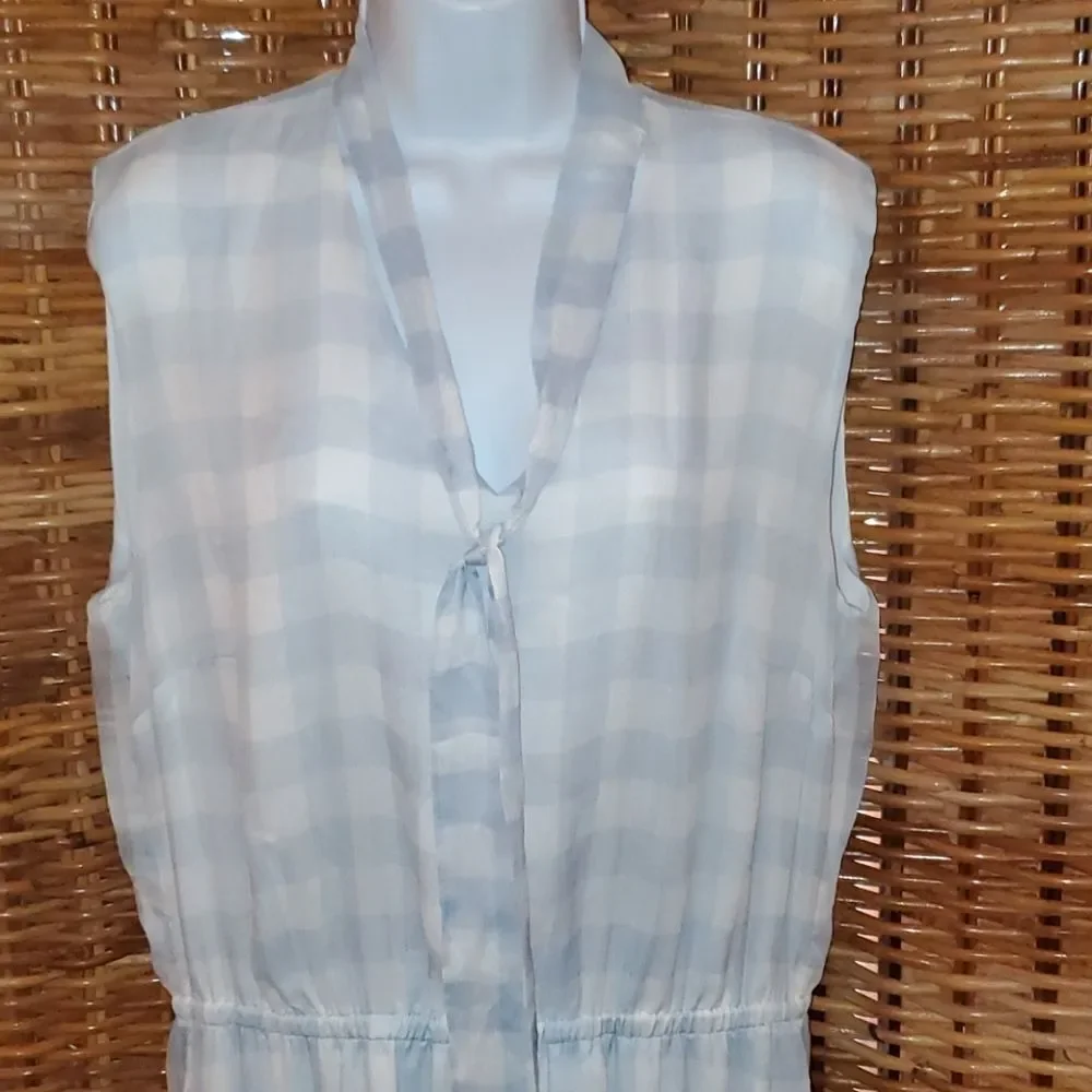 Lauren Ralph Lauren Blue White Checkered Dress 14
